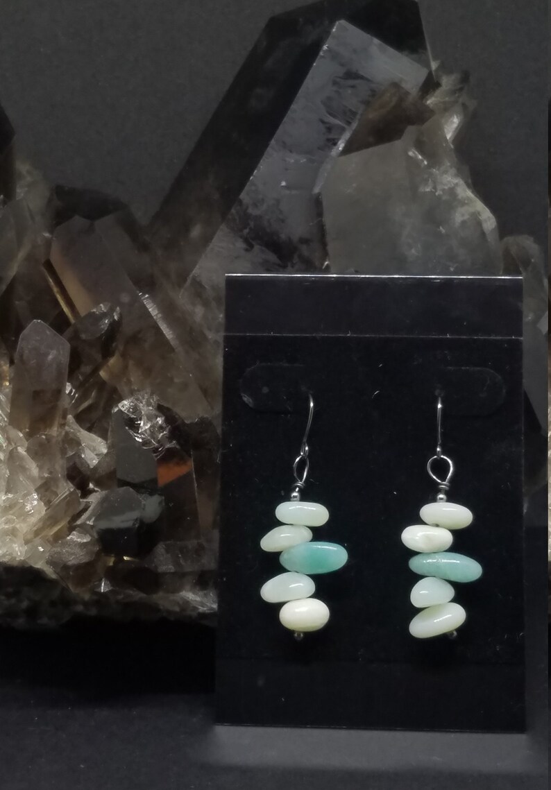 Amazonite Polished Pebble Earrings