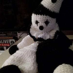Crocheted Pierrot Clown Doll
