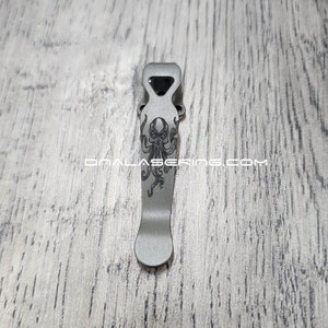 LynchNW Benchmade - Kraken - Deep Laser Engraved Titanium - Deep Carry Pocket Knife Clip - Blacksmith, Satin or Sandwash Finish MADE in USA
