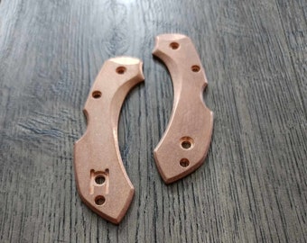 Dragonfly - Kit de cachas de cobre para cuchillo Spyderco Dragonfly - Acabado lavado a la piedra - Flytanium Gear