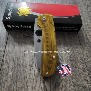 Łuski Ultem Lotus - Spyderco Shaman - WYPRODUKOWANO W USA - Zębatka Flytanium *Opcjonalny montaż noża*