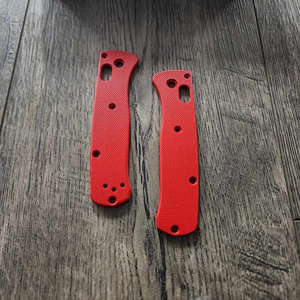 MINI Bugout Classic - Básculas rojas G-10 para cuchillo MINI Bugout hecho en banco - Flytanium Gear
