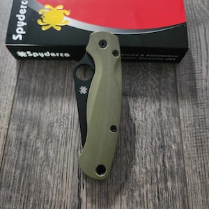 Spyderco PM2 Lotus Scales - OD Green G10 - Flytanium Gear