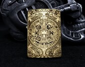 Armor Brass Zippo - Aztec Calendar - Double Sided