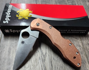 Cachas de cobre para Spyderco Delica - Flytanium Gear