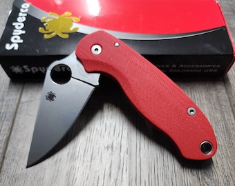 PM3 Lotus - Fire Red G10 Scales for Spyderco Paramilitary 3  - Flytanium Gear - Knife Install Optional