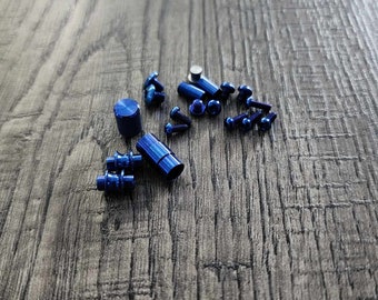 Set di viti di ricambio per coltello Spyderco Smock - Titanio - Anodizzato blu - Coltello NON incluso