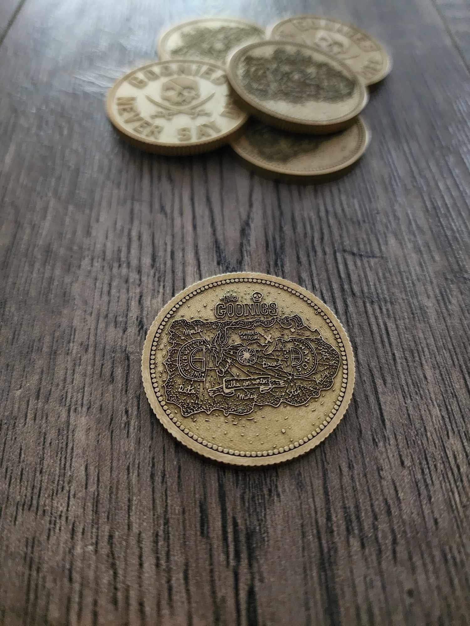グーニーズ The Goonies Doubloon 金貨 コイン お宝 Goonies Doubloon – Deep Laser Engraved Brass Coin – Polished