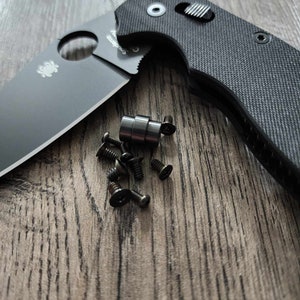 Spyderco Manix 2 - Titanium Hardware Kit - Black - Flytanium Gear