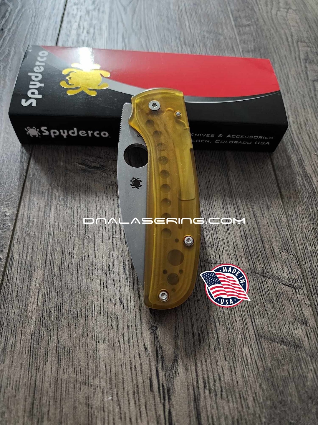 Ultem Lotus Scales Spyderco Shaman MADE IN USA Flytanium Gear optional
