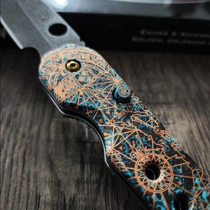 Carte des naufragés Spyderco Smock Copper Patina des Goonies ÉCHELLES UNIQUEMENT !!! Couteau NON inclus