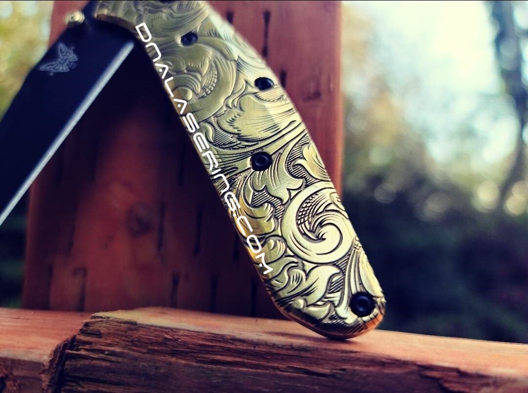 Leaf Scroll - Benchmade 940 Osborne - NEW Relief Engraving