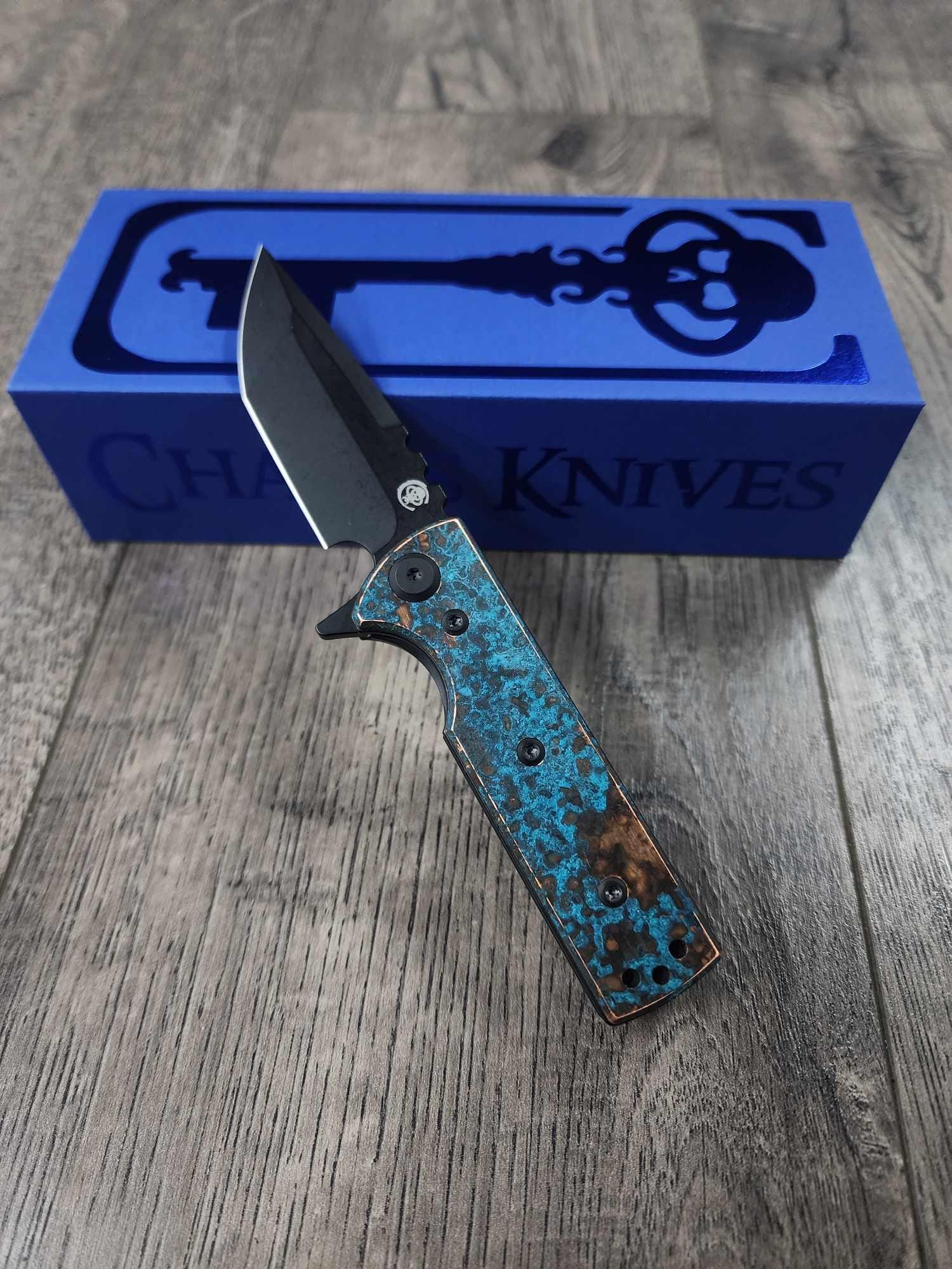 Chaves Knives TAK Flipper Knife - Shipwrecked Patina Finish