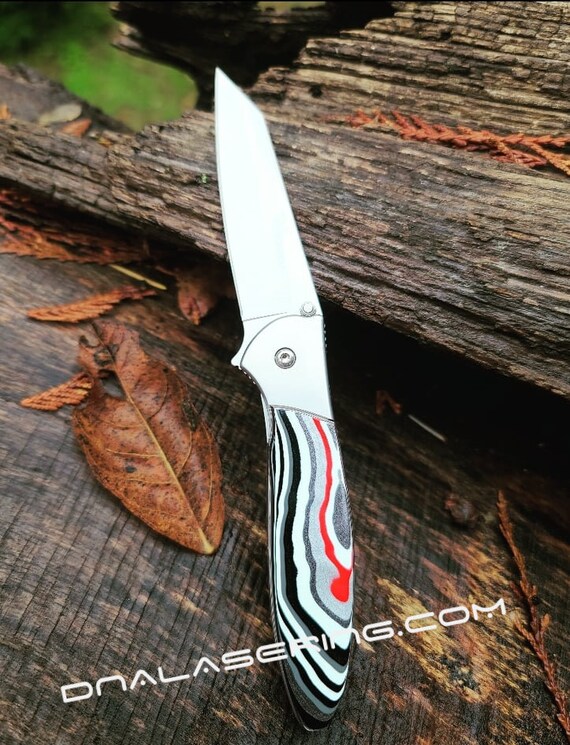 Kershaw Custom Leek Jeep Fordite Scales EDC Knife NIB Etsy