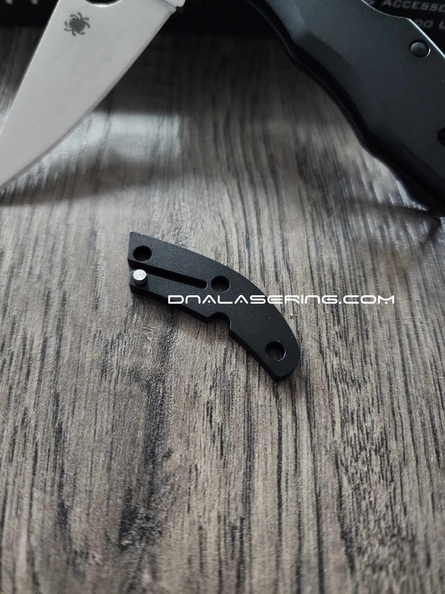 Titanium Black Backspacer for Spyderco Delica - Flytanium Gear - Etsy