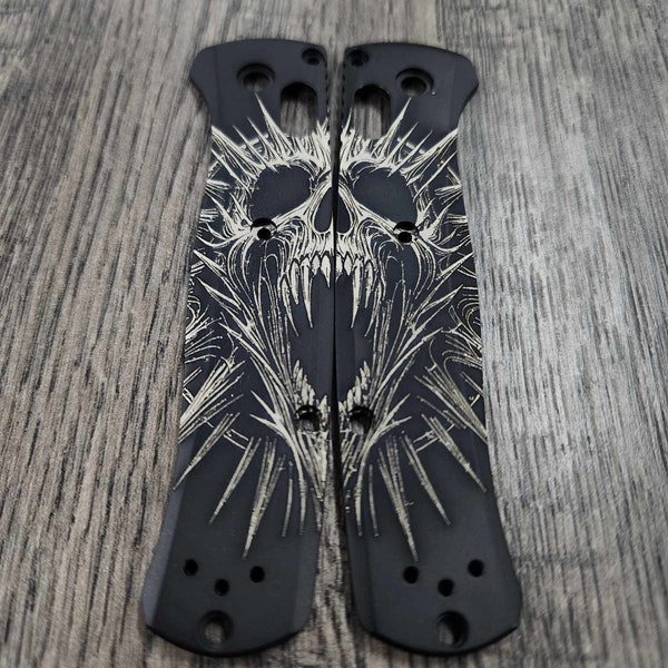 Screaming Skull Benchmade Bugout Titanium Black Scales - EDC Scales - 535 Bugout