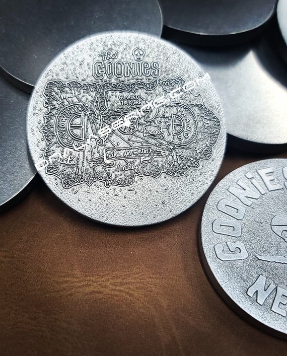Goonies Doubloon - Deep Laser Engraved Stainless Steel Coin