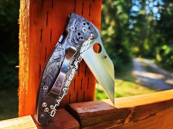 Japanese Warrior - Samurai Skulls - Spyderco Yojimbo 2 - Deep