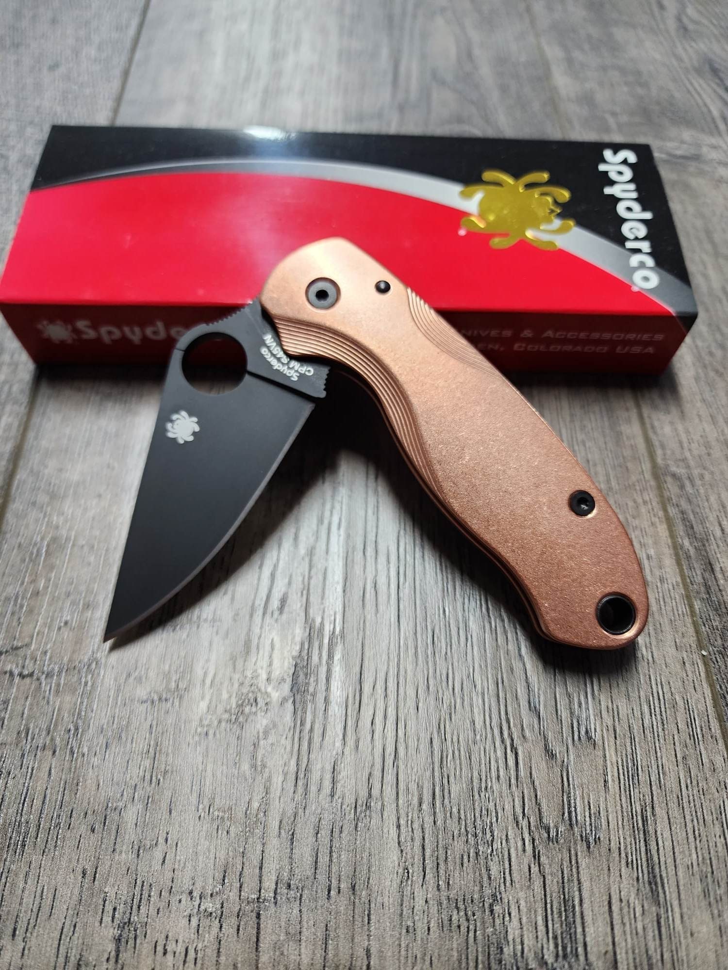 PM3 Lotus - Copper Scales for Spyderco Paramilitary 3 - Stonewash