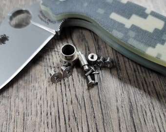 Spyderco PM3 - Replacement Screw Set for Spyderco Para 3 - Stainless Steel - Satin - Knife NOT Included!