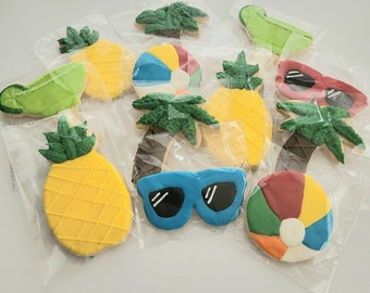 Summer Theme Cookies. Beach Cookies.