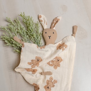 Lovey Blanket, Baby Gift, Animal Security Blanket, Baby Shower Gift, Bunny Lovey, Baby Security Blanket, Baby Blanket, Newborn Baby