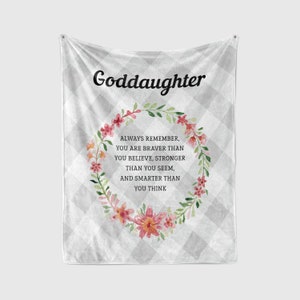 Personalized Goddaughter Blanket | Goddaughter Baptism Gift From Godmother | Godchild Baby Blanket | First Communion Gift from Godmother