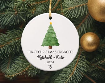 Engagement Ornament | Engagement Christmas Ornament | Personalized First Christmas Keepsake | Engaged Christmas Gift 2024