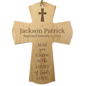 MAPLE Personalized Baptism Gift | Baptism Cross | Godchild Gift Ideas | Christening Gift | Gift For Godchild | Gift From Godparent