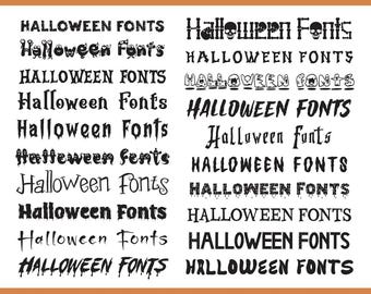 Halloween-typsnittspaket | 20 kusliga typsnitt | Halloween-alfabetet | Läskiga typsnitt i TTF-format