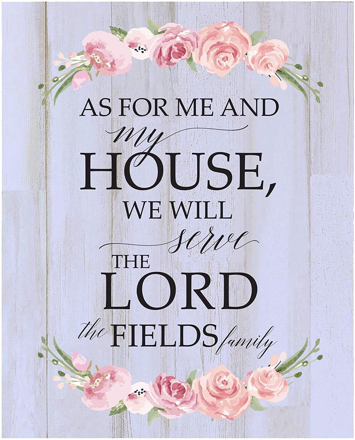 Personalized Sign as for Me and My House Rustic Scripture Etsy