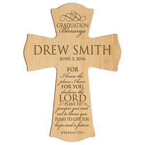 MAPLE Personalized Graduation Gift | Gift for Graduate | Graduation Present | For I Know The Plans I Have For You | Jeremiah 29:11 |8.5&quot;x11&quot;