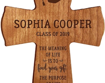 Personalized Graduation Gift | Gift for Graduate | Graduation Present | 2020 Graduation Gift| Class of 2020 | 4.5" x 6" Cross