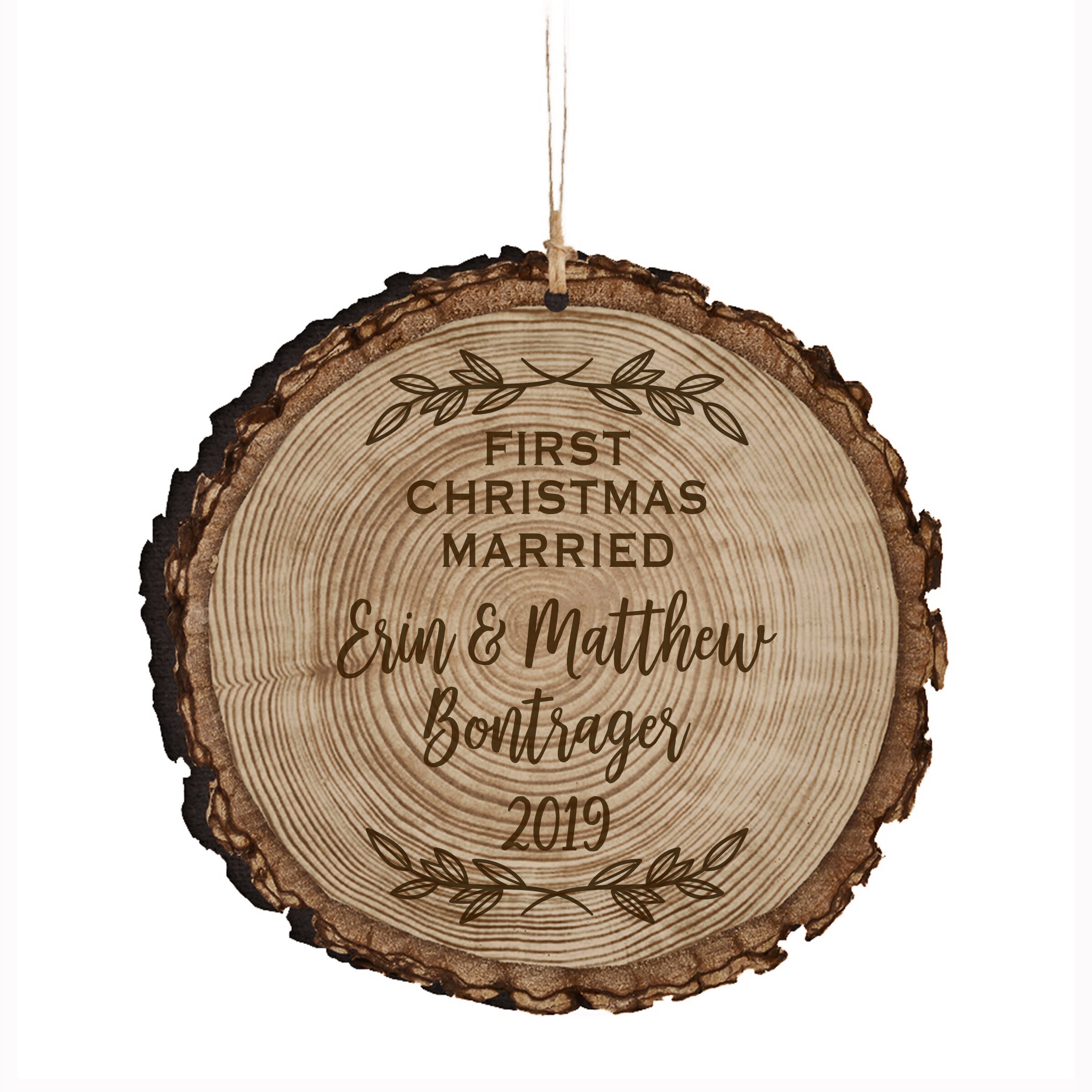 First Christmas Married Ornament Personalized Marriage Gift for New C…