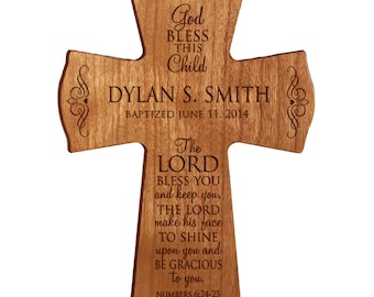 Personalized Baptism Gift | Baptism Cross | 1st Communion Gift | Dedication Gift | Christening Gift | Confirmation Gift | Religious Gift