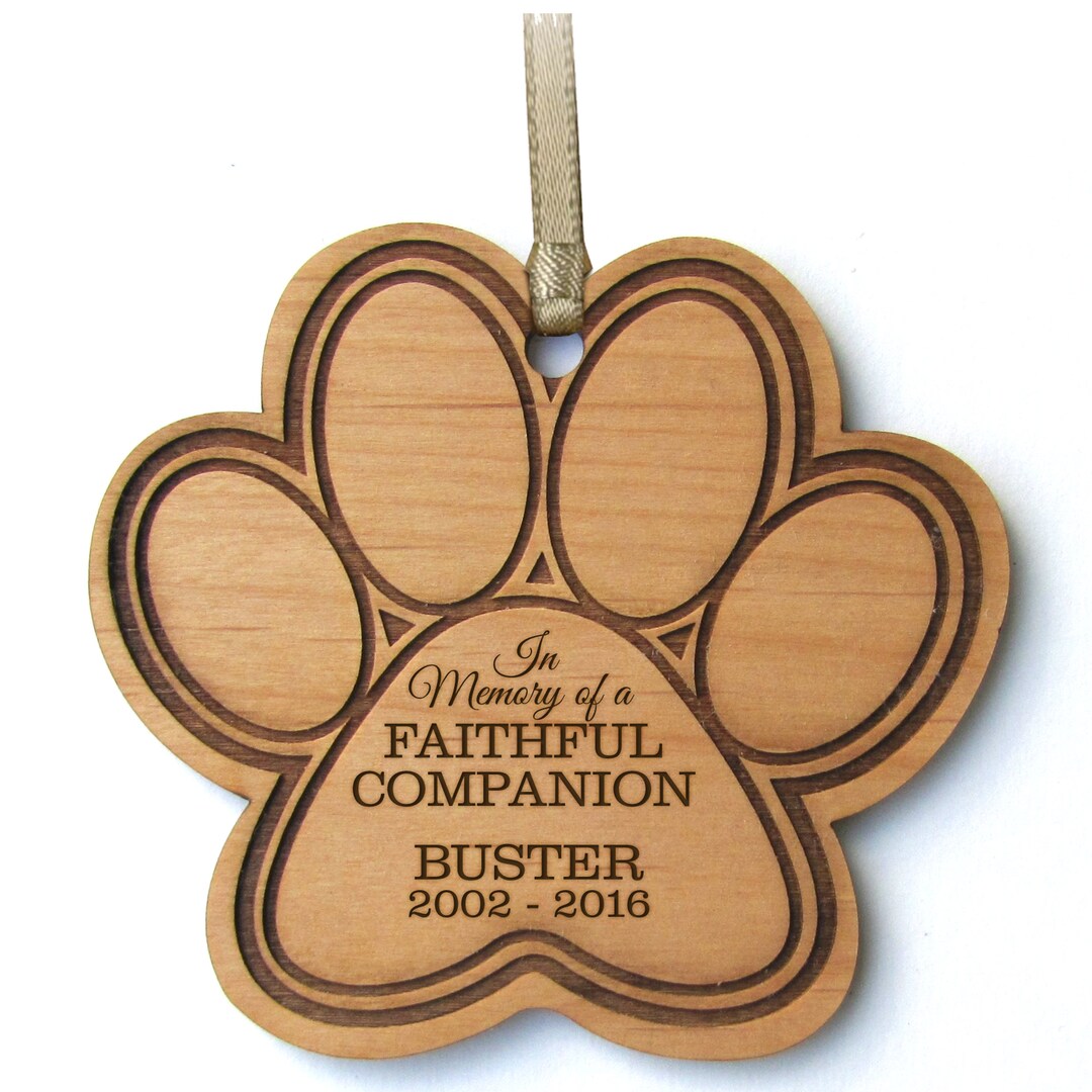 Personalized Pet Memorial Dog Christmas Ornament in Memory of A ...