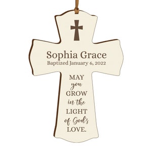 IVORY Personalized Baptism Gift | Baptism Cross | Godchild Gift Ideas | Christening Gift | Gift For Godchild | Gift From Godparent