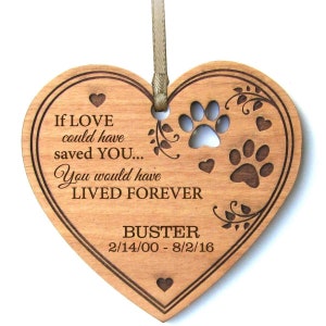 Personalized Pet Memorial Ornament Memorial Gift for Loss of Dog Sympathy Gift for Loss of Pet Loss Remembrance Christmas Ornament