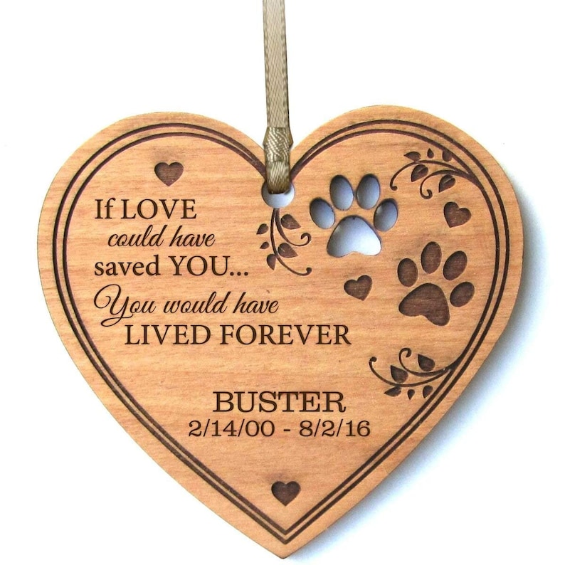 Personalized Pet Memorial Ornament Memorial Gift for Loss of Etsy