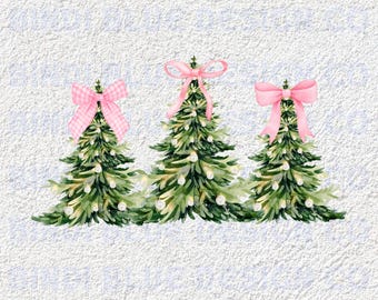 Coquette Rosett Julgran Png, Jul Png, Akvarell Jul, Rosa Jul, Coquette Glitter Rosett, God Jul,