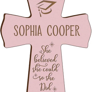 Personalized Graduation Gift for Girl | Gift for Graduate | Graduation Present Girl | Girl Graduation Gift | Class of 2020 | 4.5&quot;x6&quot;Cross