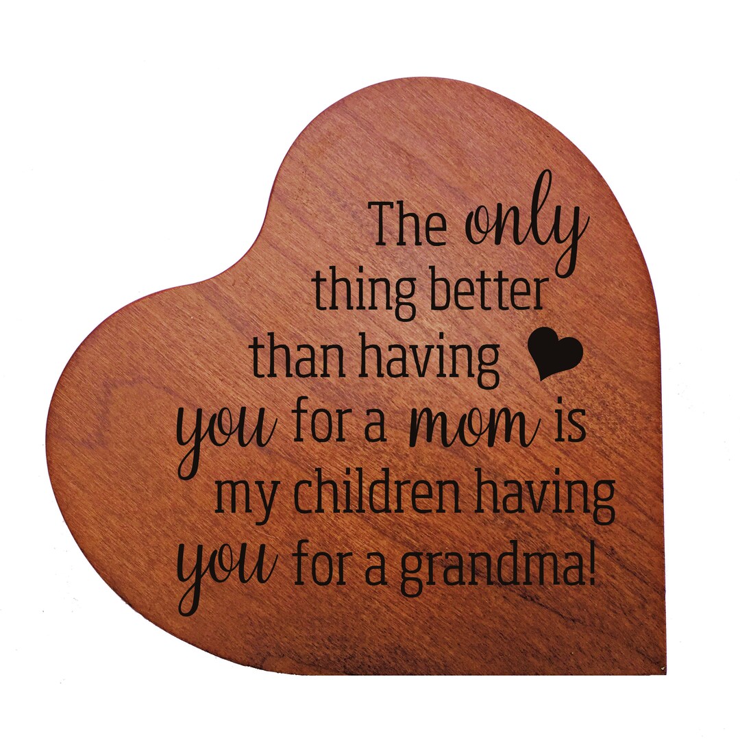Mother's Day Gift | Engraved Cherry Heart Block | Custom Gift Ideas for ...