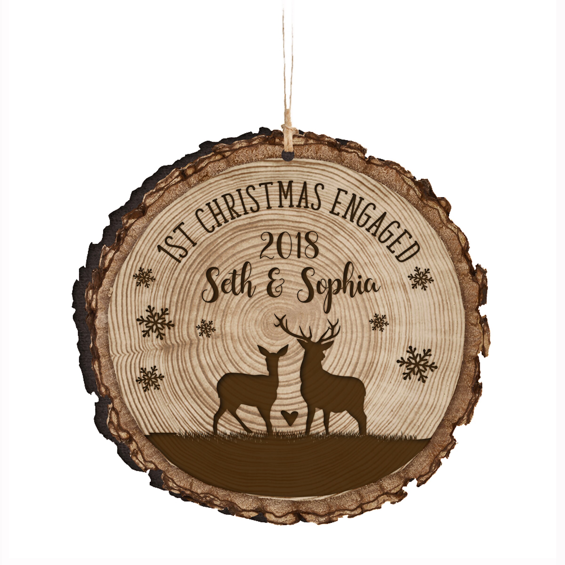 First Christmas Engaged Ornament Personalized Engagement Gift for  Ne…