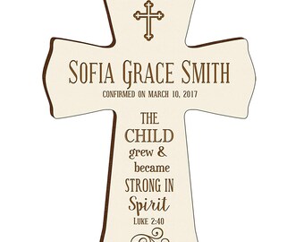 IVORY Personalized Baptism Gift | Baptism Cross | 1st Communion Gift | Dedication Gift | Christening Gift | Confirmation Gift | Religious