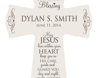 IVORY Personalized First Communion Gift | 1st Communion Gift | Confirmation Gift | Religious Gift | Gift for Godchild | 8.5" x 11" x 1/2"