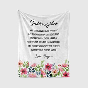 Personalized Goddaughter Blanket | Goddaughter Baptism Gift From Godmother | Godchild Baby Blanket | First Communion Gift from Godmother