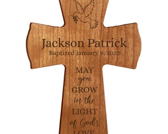 CHERRY Personalized Baptism Gift | Baptism Cross | Dedication Gift | Christening Gift | Gift For Godchild