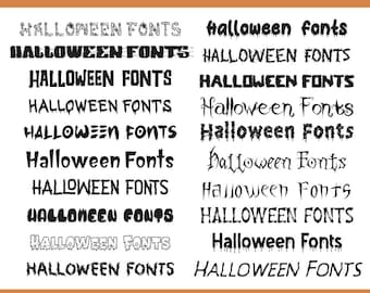 20 Halloween-teckensnitt | Halloween-teckensnittspaket | Läskigt teckensnitt | Läskig text | Halloween-alfabetet | TTF-format