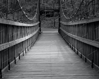 Adventure Crossing in Black and White - Photography Print