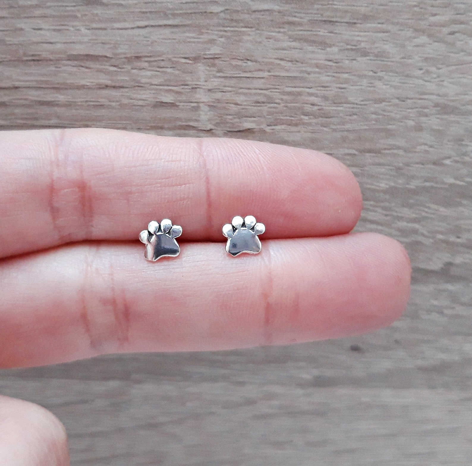 Tiny Paw Print Earrings Paw Stud Earrings Dog Stud Earrings | Etsy